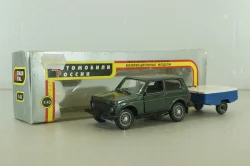Ваз-21213 Нива с прицепом скиф,  Агат 1:43 