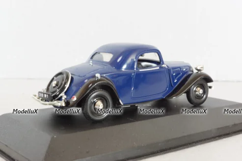 Citroen Traction 7 Coupe 1935, blue/black, N022, Nostalgie 1:43