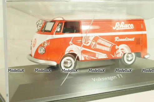 Volkswagen T1 Transporter "Schuco" 1950, van, Club-Sondermodell 2013, red, Schuco 1:43