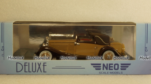 Rolls Royce Phantom II Continental DHC Gurney Nutting, light brown / dark brown, 1934, 49586, NEO 1:43 
