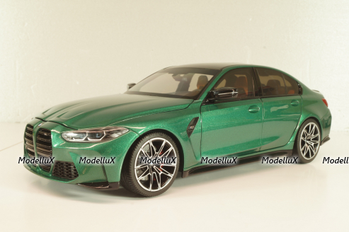 BMW M3 (G80) 2020, green metallic, 113020203, Minichamps 1:18