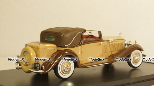 Rolls Royce Phantom II Continental DHC Gurney Nutting, light brown / dark brown, 1934, 49586, NEO 1:43 
