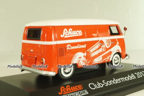 Volkswagen T1 Transporter "Schuco" 1950, van, Club-Sondermodell 2013, red, Schuco 1:43