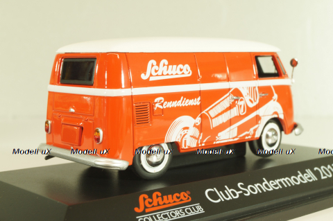 Volkswagen T1 Transporter "Schuco" 1950, van, Club-Sondermodell 2013, red, Schuco 1:43
