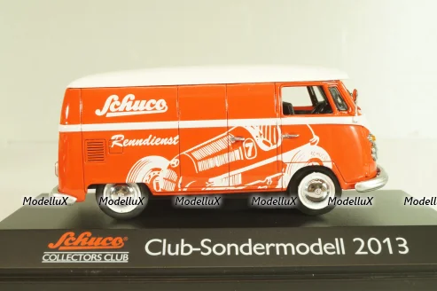 Volkswagen T1 Transporter "Schuco" 1950, van, Club-Sondermodell 2013, red, Schuco 1:43