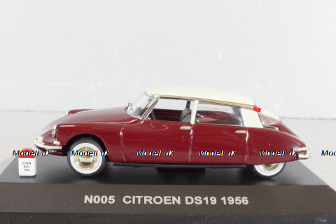 Citroen DS19 1956, dark red/white, N005, Nostalgie 1:43