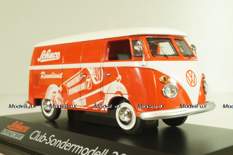 Volkswagen T1 Transporter "Schuco" 1950, van, Club-Sondermodell 2013, red, Schuco 1:43