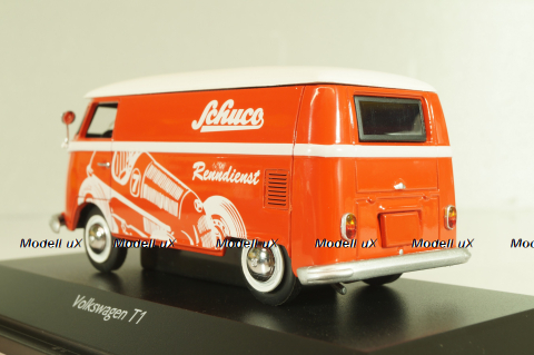 Volkswagen T1 Transporter "Schuco" 1950, van, Club-Sondermodell 2013, red, Schuco 1:43