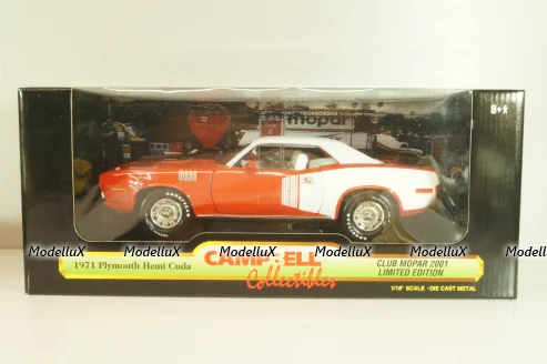 Plymouth Hemi Cuda 1971, Red/white, 291164P, ERTL 1:18