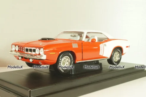 Plymouth Hemi Cuda 1971, Red/white, 291164P, ERTL 1:18