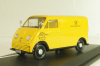 DKW Schnellaster Typ 30 pickup "Deutsche Bundespost" 1954, with post man and mail box, yellow, Schuco 1:4