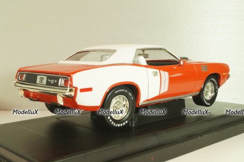 Plymouth Hemi Cuda 1971, Red/white, 291164P, ERTL 1:18