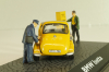 BMW Isetta 250 Deutsche Post 1955, with two figuren and mail box yellow, 006726, Schuco 1:43