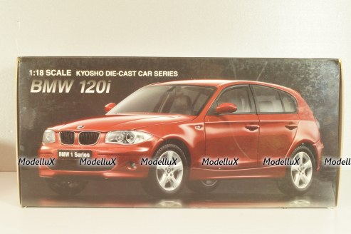 BMW 120i (E87) 2004, red, 08721R, Kyosho 1:18
