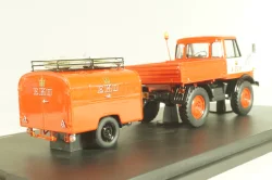 Mercedes-Benz Unimog 406 vith trailer TSA 8 EKU fire engine, red, 03158, Schuco 1:43