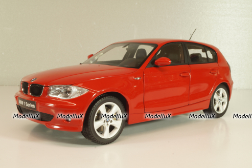 BMW 120i (E87) 2004, red, 08721R, Kyosho 1:18