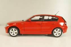 BMW 120i (E87) 2004, red, 08721R, Kyosho 1:18