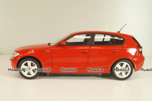 BMW 120i (E87) 2004, red, 08721R, Kyosho 1:18