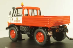 Mercedes-Benz Unimog 406 vith trailer TSA 8 EKU fire engine, red, 03158, Schuco 1:43