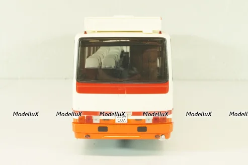 Икарус-250.70 Интурист, белый с красными пролосами, 04023, Demprice 1:43