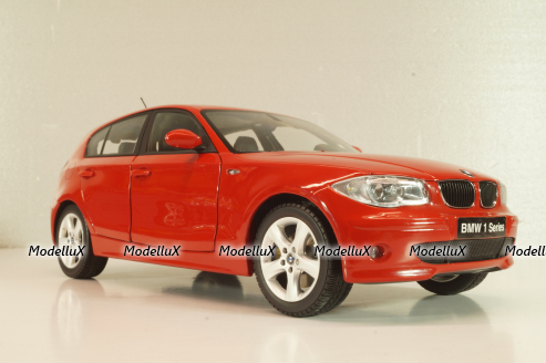 BMW 120i (E87) 2004, red, 08721R, Kyosho 1:18