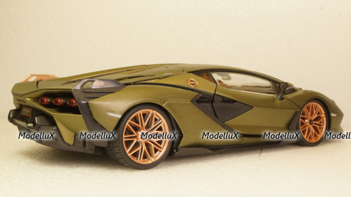 Lamborghini Sian FKP 37 matt olivee, 11046, Burago 1:18