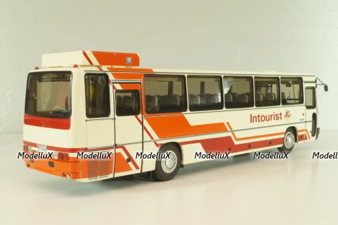 Икарус-250.70 Интурист, белый с красными пролосами, 04023, Demprice 1:43
