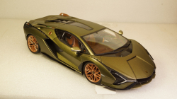 Lamborghini Sian FKP 37 matt olivee, 11046, Burago 1:18