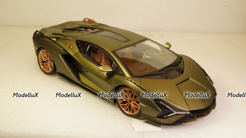 Lamborghini Sian FKP 37 matt olivee, 11046, Burago 1:18