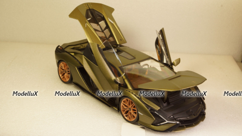 Lamborghini Sian FKP 37 matt olivee, 11046, Burago 1:18