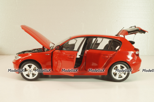 BMW 120i (E87) 2004, red, 08721R, Kyosho 1:18