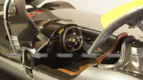 Ferrari Monza SP1 2019 metallic gray/decor, 16013GR, Burago 1:18
