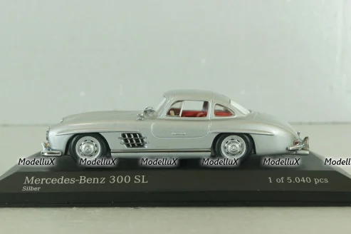 Mercedes 300 SL "Gullwing" 1955, silver, 400039000,  Minichamps 1:43
