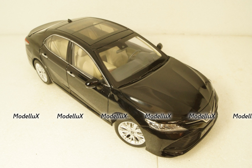 Toyota Camry 2018 8-generation, black, Paudi 1:18