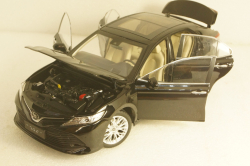 Toyota Camry 2018 8-generation, black, Paudi 1:18