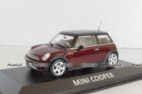 Mini Cooper (R50) 2000, dark red/black, Minichamps 1:43