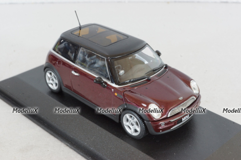 Mini Cooper (R50) 2000, dark red/black, Minichamps 1:43
