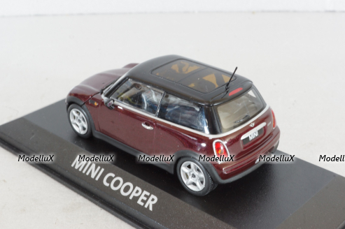 Mini Cooper (R50) 2000, dark red/black, Minichamps 1:43