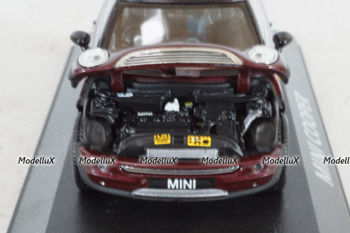 Mini Cooper (R50) 2000, dark red/black, Minichamps 1:43