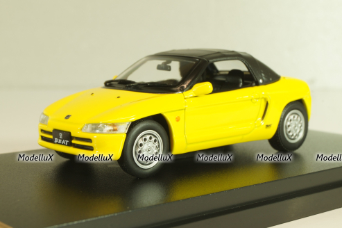 Honda Beat (E-PP1) with Softtop, 1991 yellow, Japan Collection, Hachette 1:43
