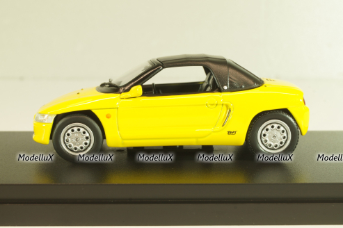 Honda Beat (E-PP1) with Softtop, 1991 yellow, Japan Collection, Hachette 1:43