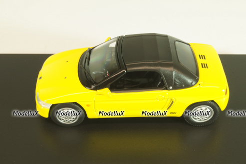Honda Beat (E-PP1) with Softtop, 1991 yellow, Japan Collection, Hachette 1:43