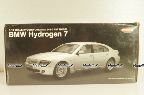 BMW 760 Hydrogen 7 (E66) 2005, silver, 08574S, Kyosho 1:18