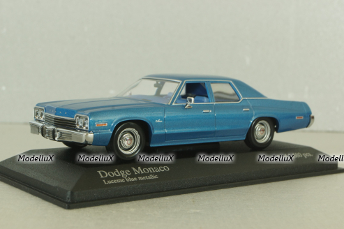Dodge Monaco 1974, blue metallic, 400144770, Minichamps 1:43