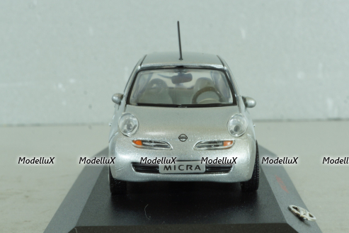 Nissan Micra (K12) 2002, silver, Dealer Edition 1:43