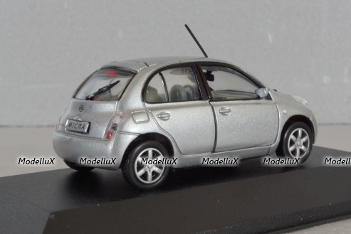 Nissan Micra (K12) 2002, silver, Dealer Edition 1:43