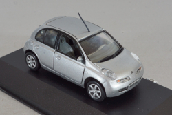 Nissan Micra (K12) 2002, silver, Dealer Edition 1:43