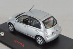 Nissan Micra (K12) 2002, silver, Dealer Edition 1:43