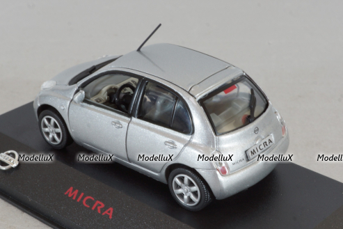 Nissan Micra (K12) 2002, silver, Dealer Edition 1:43