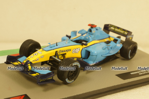 Renault R24 #7 Jarno Trulli, light blue/yellow 2004, Altaya 1:43
